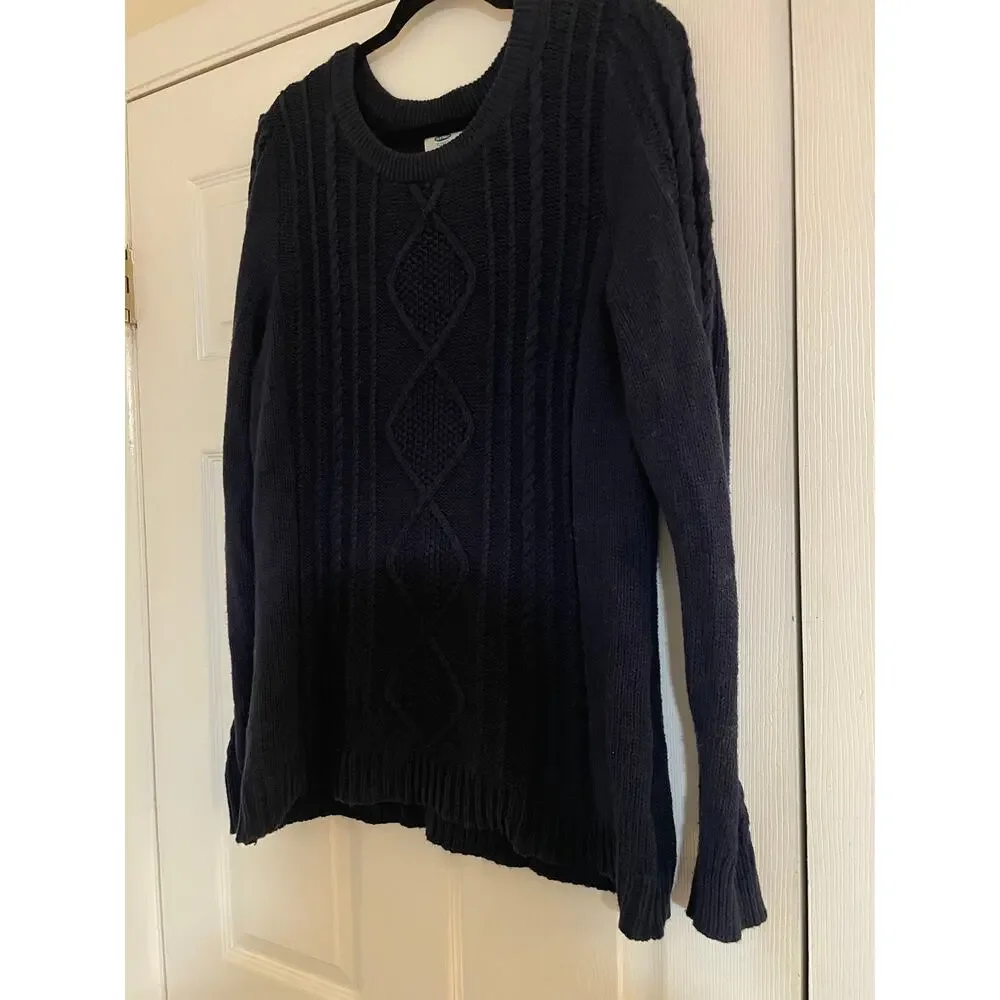 Old Navy blue cable knit classic minimalist sweater size XXL